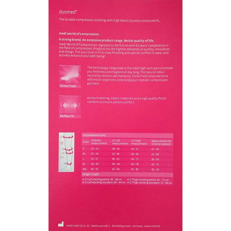 DUOMED/1 Thigh Open Toe Medical Compression Stocking